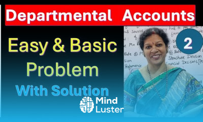 2 Easy Basic Problem With Solution from Departmental Accounts