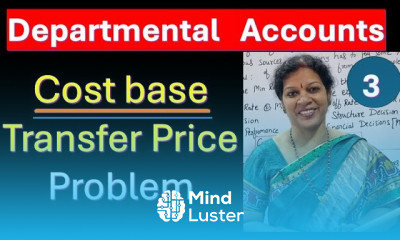 3 Cost base Transfer Price Problem from Departmental Accounts