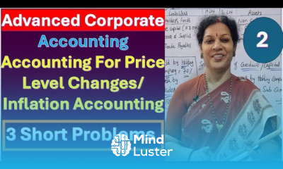 2 Short Problems 3 from Accounting for Price Level Changes Inflation Accounting