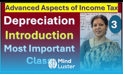 3 Depreciation Introduction Most Important Class from Advanced Aspects of Income Tax