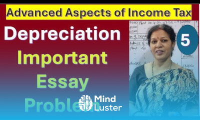 5 Depreciation Important Essay Problem from Advanced Aspects of Income Tax