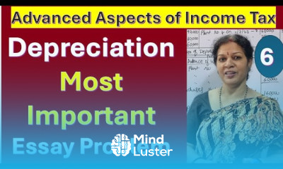6 Depreciation Most Important Essay Problem from Advanced Aspects of Income Tax