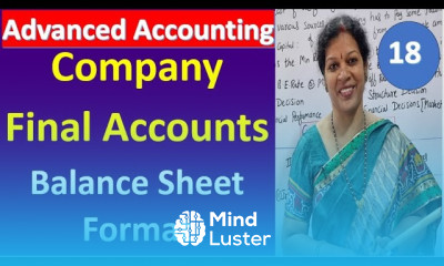 18 Company Final Accounts Balance Sheet Format from Advanced Accounting