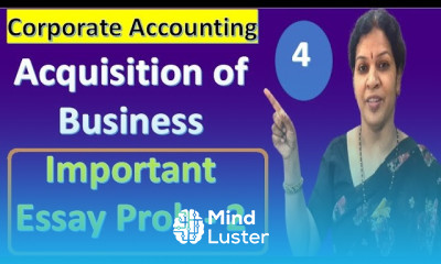 4 Acquisition of Business Important Essay Prob 2 from Corporate Accounting Subject