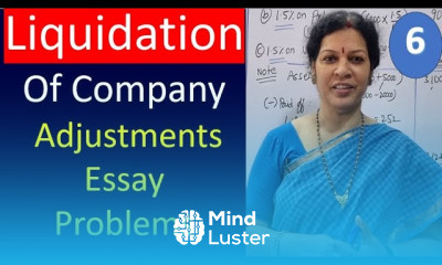 6 Liquidation Of Company Essay Problems With Adjustments