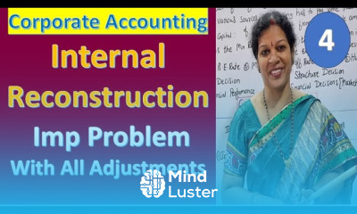4 Internal Reconstruction Most Important Problem With All The Adjustments from Corporate Accounts
