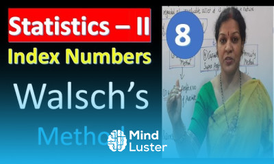 8 Walsch s Index Numbers Method Index Numbers Chapter from Statistics Subject
