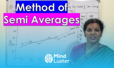 19 Semi Averages Even Number Method in Time Series form Statistics Subject