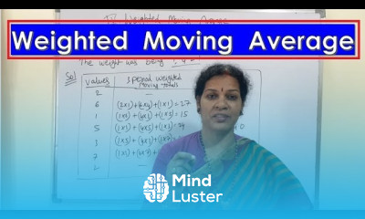 23 Weighted Moving Averages in Time Series from Statistics
