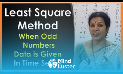 25 Least Square Method When Even Numbers Data Is Given from Time Series in Statistics