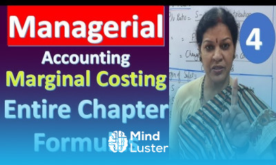 4 Marginal Costing Entire Chapter Formulas