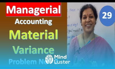 29 Material Variance Problem No 2 from Managerial Management Accounting