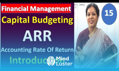 15 ARR Accounting Rate of Return Introduction from Capital Budgeting Chapter from Financial Mgmt