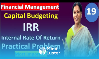 19 IRR Internal Rate Of Return Practical Problem Most Imp from Capital Budgeting FM Subject