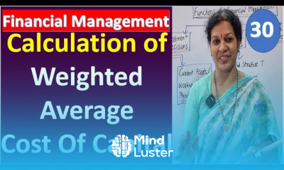 30 Calculation of Weighted Average Cost Of Capital from Financial Management Subject