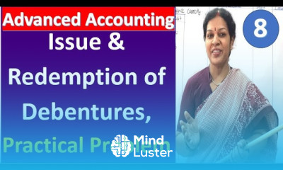 8 Issue Redemption of Debentures Practical Problem from Advanced Accounting