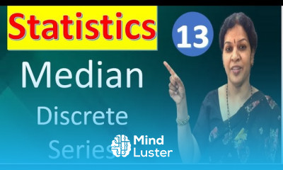 13 Median Calculation Discrete Series from Statistics Subject