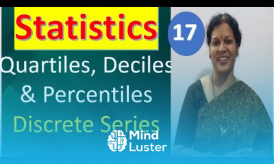 17 Calculation of Quartiles Deciles Percentiles in Discrete Series from Statistics Subject