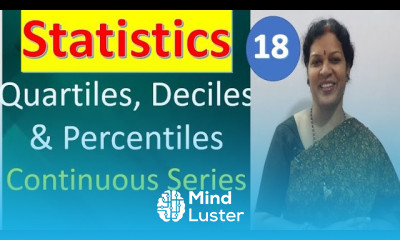 18 Calculation of Quartiles Deciles Percentiles in Continuous Series from Statistics Subject