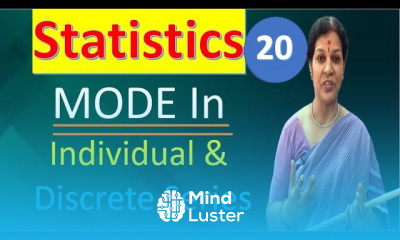 20 MODE In Individual Discrete Series from Statistics Subject