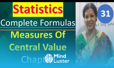 31 Complete Formulas from Measures Of Central Value Chapter Statistics Subject