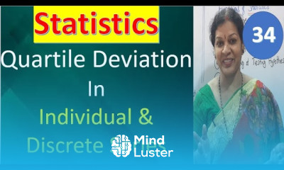 34 Quartile Deviation in Individual Discrete Series from Statistics Subject