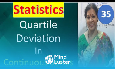 35 Quartile Deviation in Continuous Serious from Statistics Subject