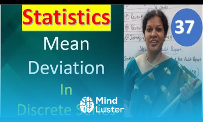 37 Mean Deviation in Discrete Series from Statistics subject