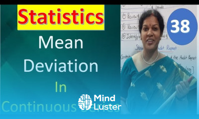 38 Mean Deviation in Continuous Series from Statistics subject
