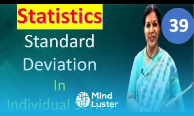 39 Standard Deviation In Individual Series from Statistics Subject