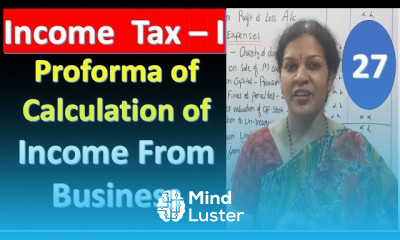 27 Proforma of Calculation of Income From Business From Income tax Subject