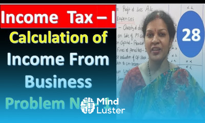 28 Calcluation of Income From Business Problems No 1 From Income Tax Subject