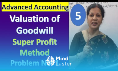 5 Valuation of Goodwill Super Profit Method Problem No 1