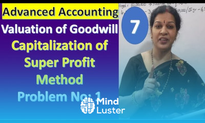 7 Valuation of Goodwill Capitalization of Super Profit Method Problem No 1