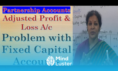 3 Partnership Accounts Adjusted Profit Loss A c Problem with Fixed Capital Accounts