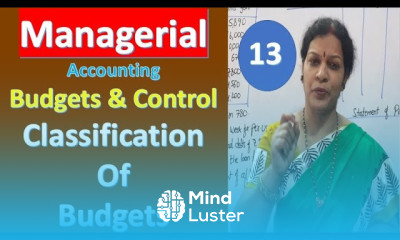 13 Budgets Budgetary Control Classification Of Budgets From Managerial Accounting