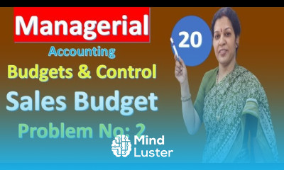 20 Sales Budget Problem No 2 From Managerial Management Accounting