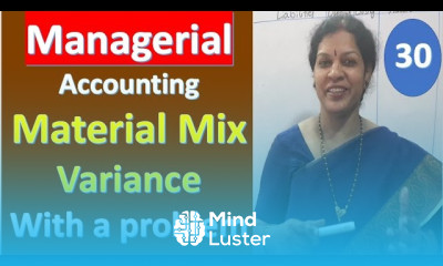 30 Material Mix Variance With a Problem Solution from Managerial Management Accounting