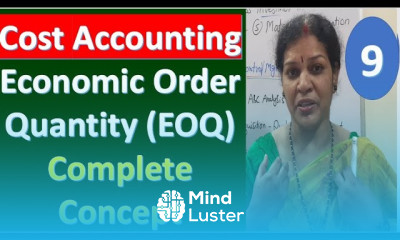 9 Cost Accounting Economic Order Quantity EOQ Complete Concept
