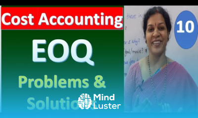 10 Cost Accounting Economic Order Quantity Problems Solutions