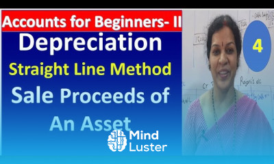 4 Depreciation Straight Line Method Purchase Sale Proceeds of An Asset