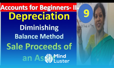 9 Depreciation Diminishing Balance Method Sale Proceeds of an Asset