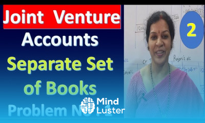 2 Joint Venture Accounts Separate Set of BooksProblem No 1
