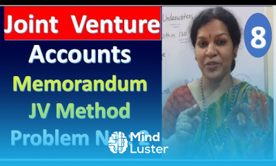 8 Joint Venture Accounts Memorandum Joint Venture Method Problem No 2