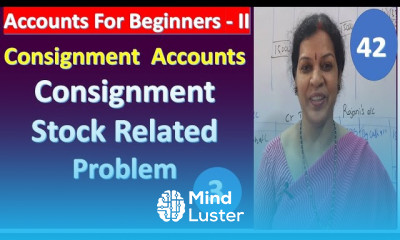 6 Consignment Accounts Consignment Stock Related Problem No 3