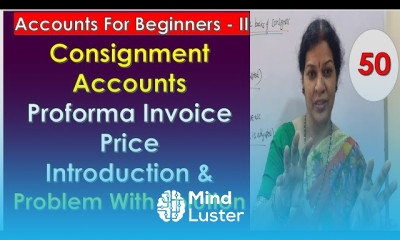 14 Consignment Accounts Proforma Invoice Price Introduction Problem With Solution