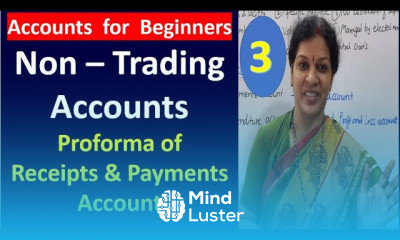 3 Non Trading Accounts Proforma of Receipts Payments Account
