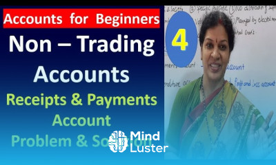 4 Non Trading Accounts Receipts and Payments Account Problem No 1 from Financial Accounting