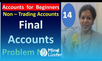 Non Trading Accounts Final Accounts Problem Number 1