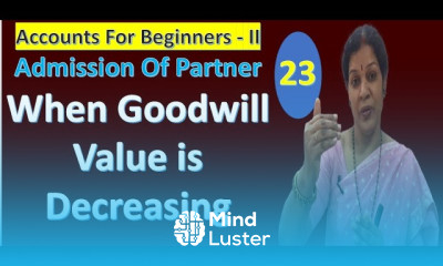 23 Admission Of Partner When Goodwill Value is Decreasing